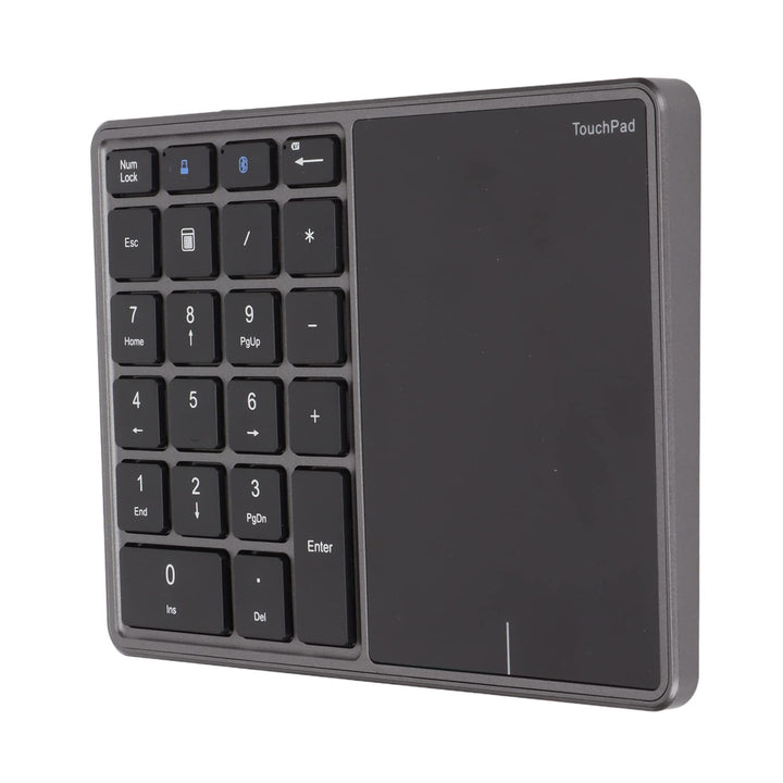 ASHATA Bluetooth Extended Numeric Keypad, Kabellose Nummer Tastatur mit Touchpad, wiederaufladbarer