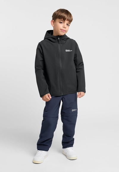 Jack Wolfskin Unisex Kinder Solyd Jacket K Softshelljacke 92 Schwarz, 92 Schwarz