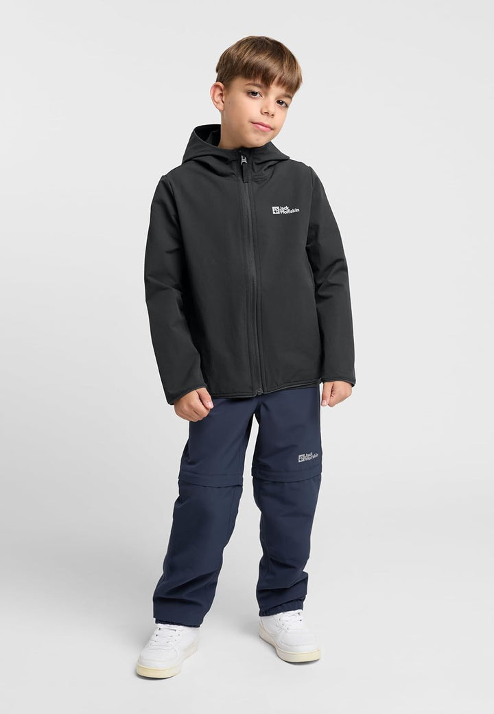 Jack Wolfskin Unisex Kinder Solyd Jacket K Softshelljacke 116 Schwarz, 116 Schwarz
