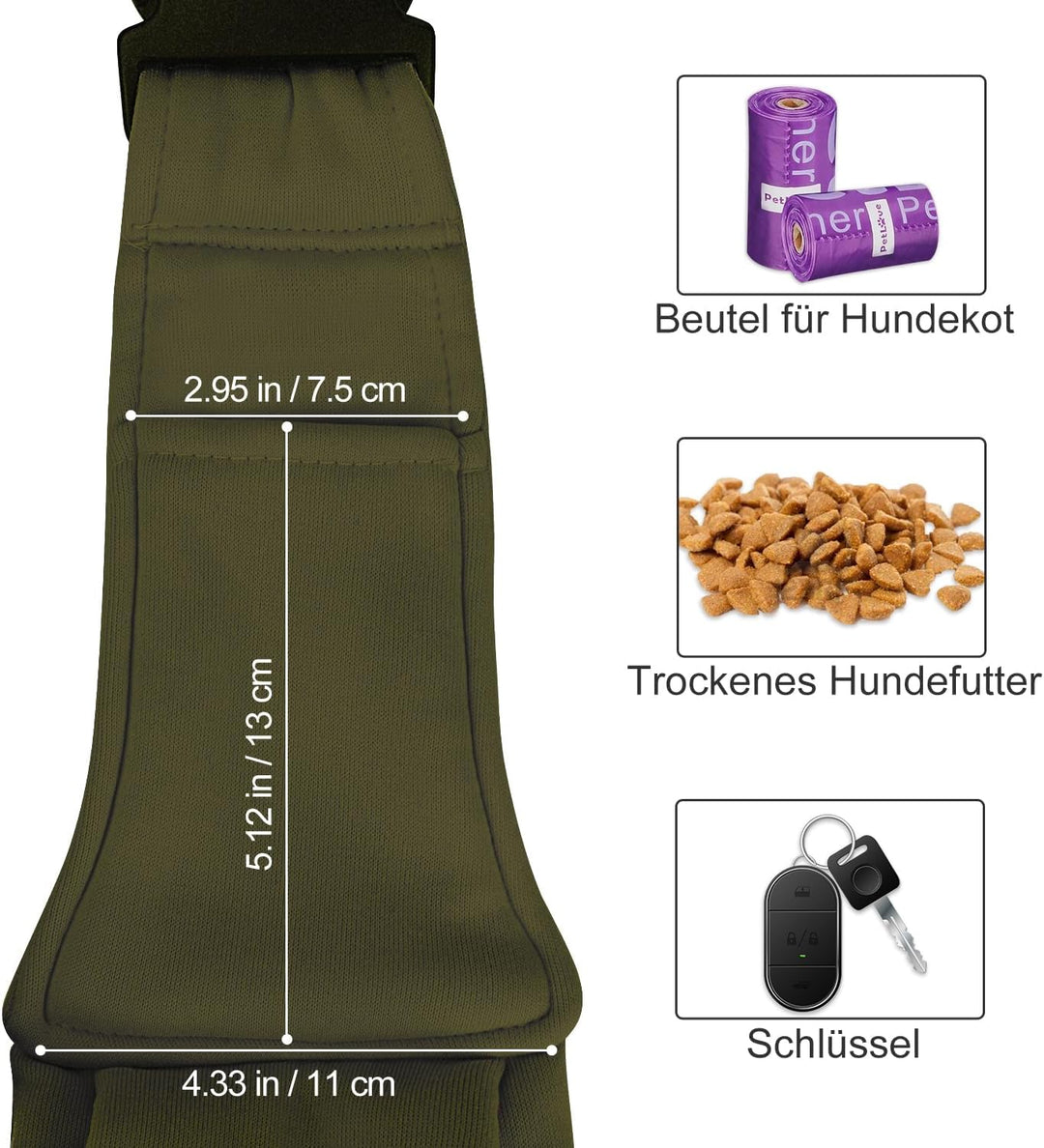 PETLOFT Tragetuch Hund, Reversibel Kleine Hundetrage, Einstellbar Pet Tragetuch, Freisprecheinrichtu