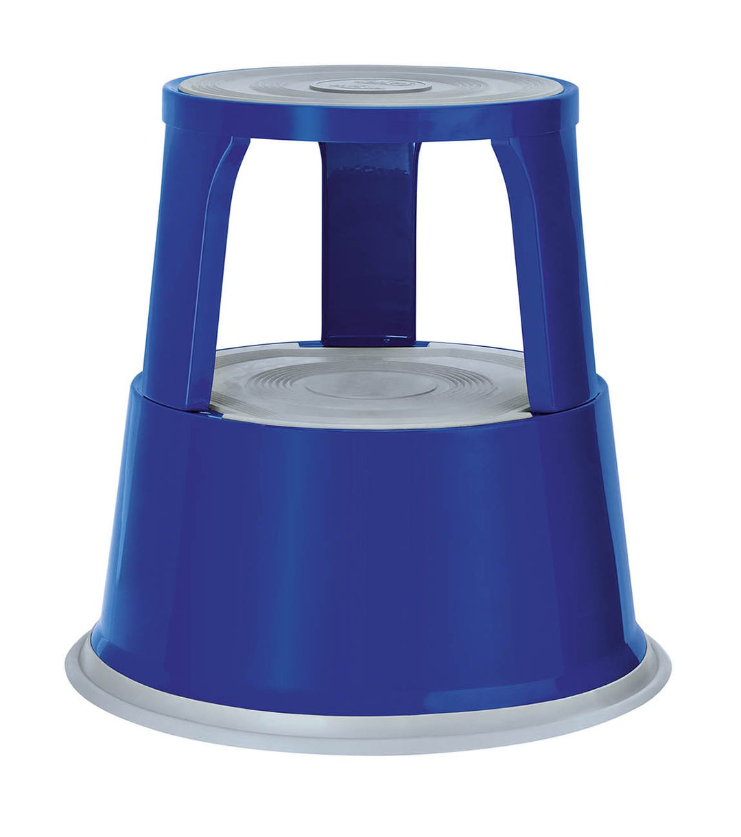 Wedo 212103 Rollhocker Metall, TÜV- und GS-geprüft, Höhe 43 cm, Tragkraft 150 kg, blau, Blau