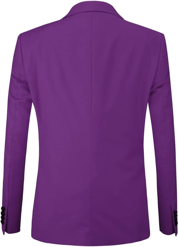 YOUTHUP Herren Slim Fit 3 Teilig Anzug, Lila Xf02 3XL