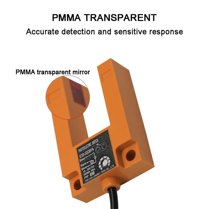Infrared Trough U-type Photoelectric Sensor Proximity Switch E3S-GS30/E3S-GS15/E3S-GS7 DC 12-24V Thr