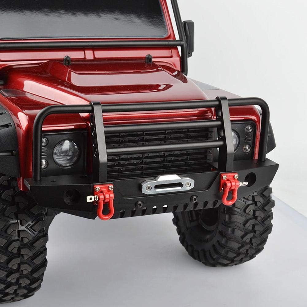 Dilwe RC Auto Stossstange, Metall Front/Heckstossstange mit LED-Leuchten für Traxxas Trx-4 für SCX10