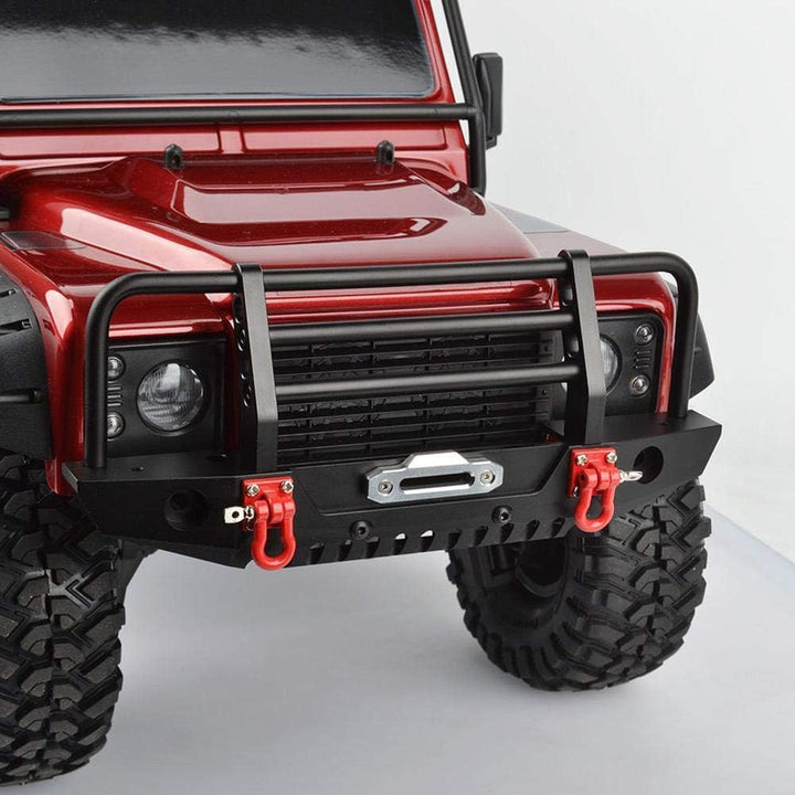Dilwe RC Auto Stossstange, Metall Front/Heckstossstange mit LED-Leuchten für Traxxas Trx-4 für SCX10