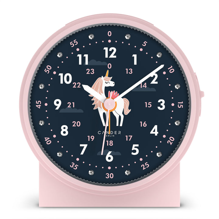 Cander Berlin MNU 1209 M Kinderwecker lautlos Einhorn Licht Snooze Beleuchtung analog Jungen Mädchen