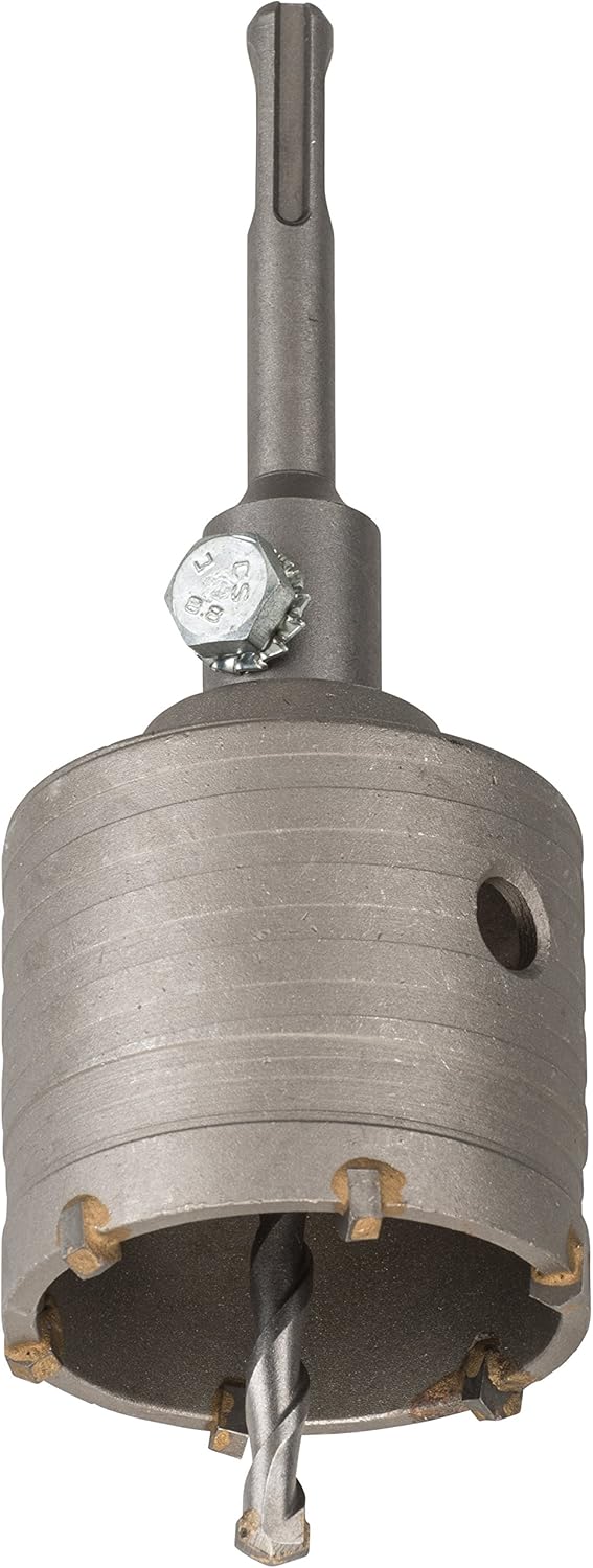 kwb Hohl-Bohrkrone 82 mm Durchmesser-Grösse, Hartmetall, SDS Plus Schaft, schlagbohrfest. inkl. Zent