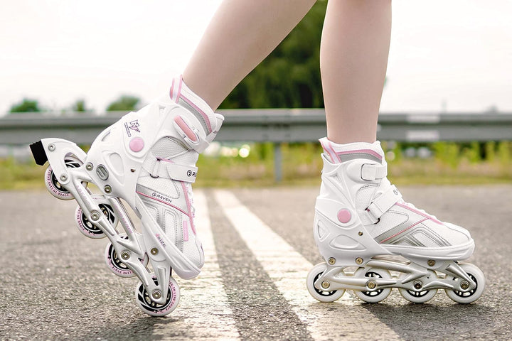 Inlineskates Inliner Raven Pulse verstellbar optional als 2in1 Inlineskates/Schlittschuhe 33-36 (20c