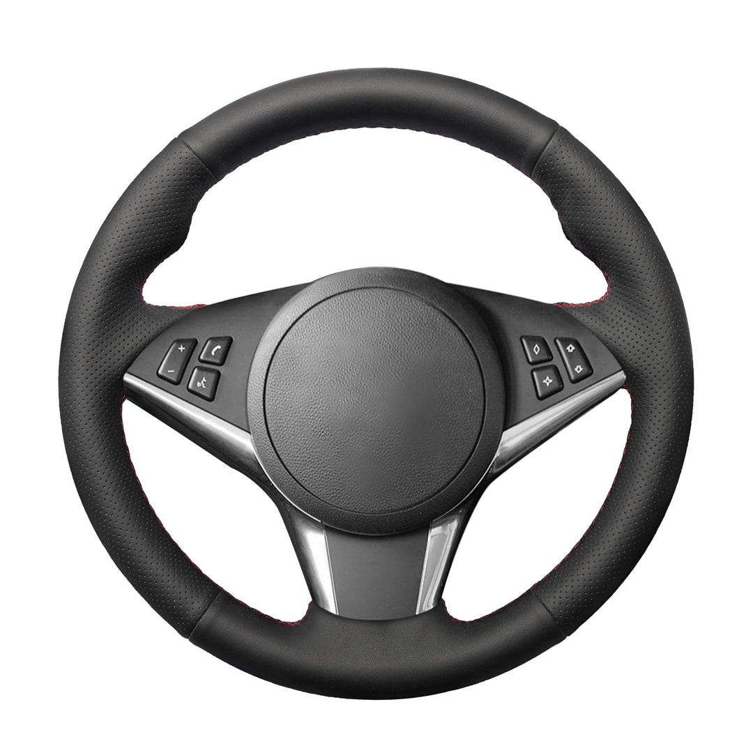 MEWANT Lenkradbezug für E60 M5 E63 E64 Cabrio M6 DIY Hand Nähen Kunstleder Auto Lenkradbezüge Wrap m
