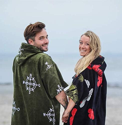 ATLANTIC SHORE | Surf Poncho | Badeponcho mit Kapuze aus 100% Baumwolle | Unisex | Special Editions
