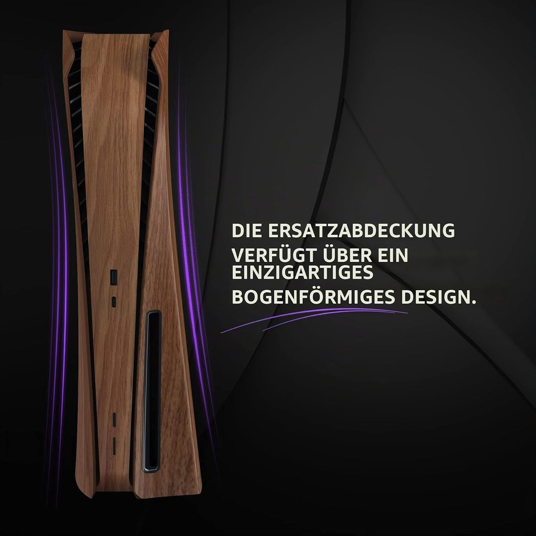 eXtremeRate Re-Design eXcover Shell für ps5 Konsole Disc Edition, Intergriert Abdeckung Front/Rückpl
