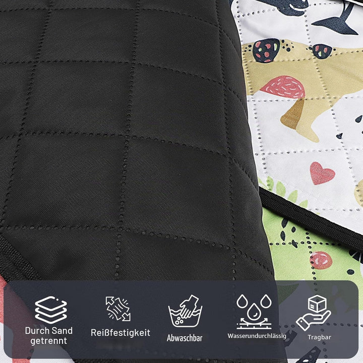 Picknickmatte 2mx2m (Zitrone) – Grosse Faltbare wasserdichte Picnic Blanket - Outdoor Krabbeldecke &