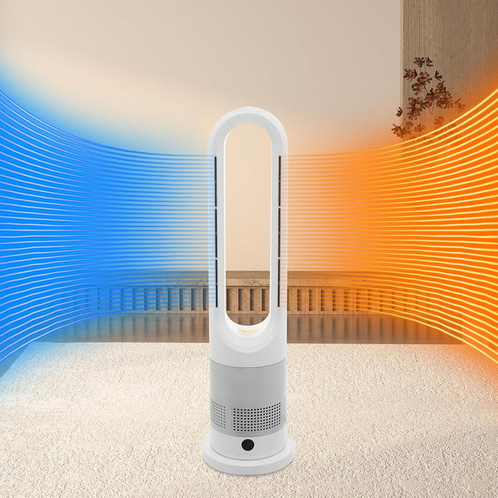 Turmventilator, rotorloser Ventilator mit Fernbedienung, mit Kühlung und Heizen, Turmventilator sehr