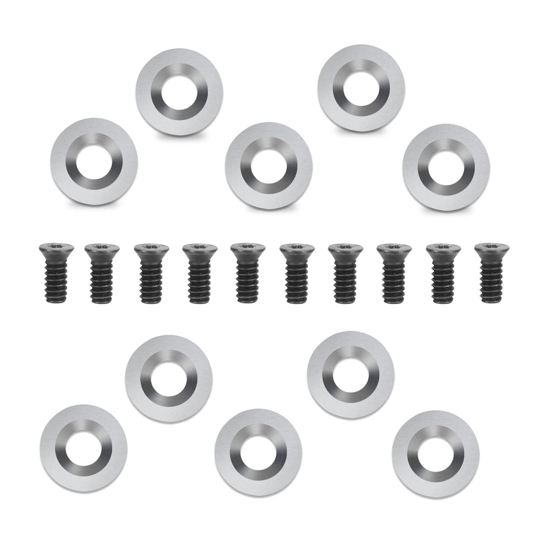 GothicBride Wendeschneidplatten Drehmeissel set 10 Stück 12 mm Runder Hartmetall Drechselwerkzeuge f