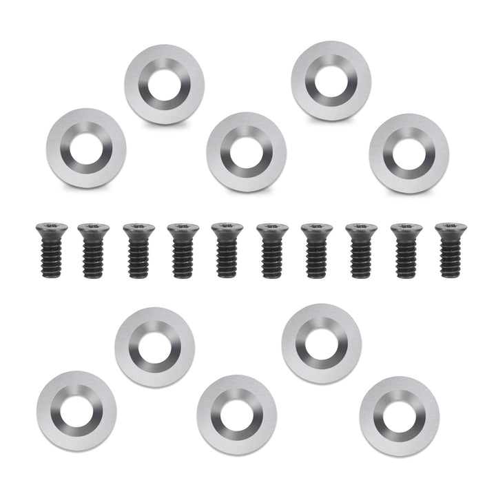 GothicBride Wendeschneidplatten Drehmeissel set 10 Stück 12 mm Runder Hartmetall Drechselwerkzeuge f