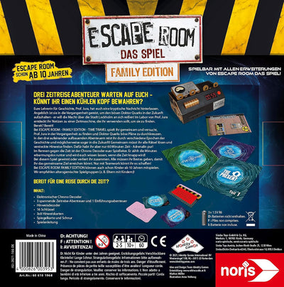 Noris 606101968 Escape Room Time Travel (Family Edition) -Familien und Gesellschaftsspiel für Erwach