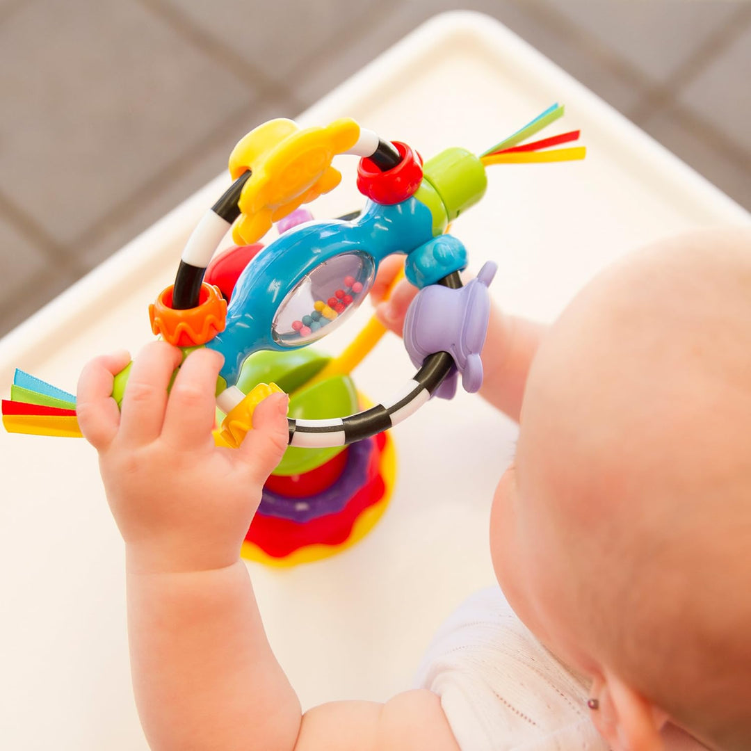 Playgro Drehrassel mit Saugfuss - Babyspielzeug - Motorik - Babysensorik - Babyrassel - Babymotorik