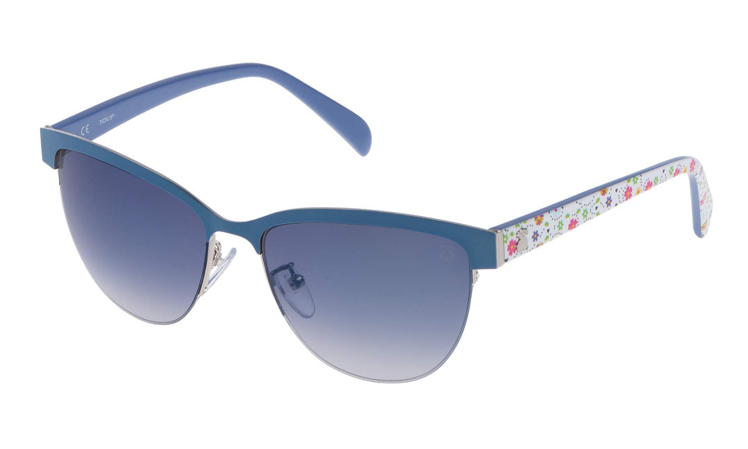 Tous Damen STO314-570E70 Sonnenbrille, Grau (Shiny Palladium), 57