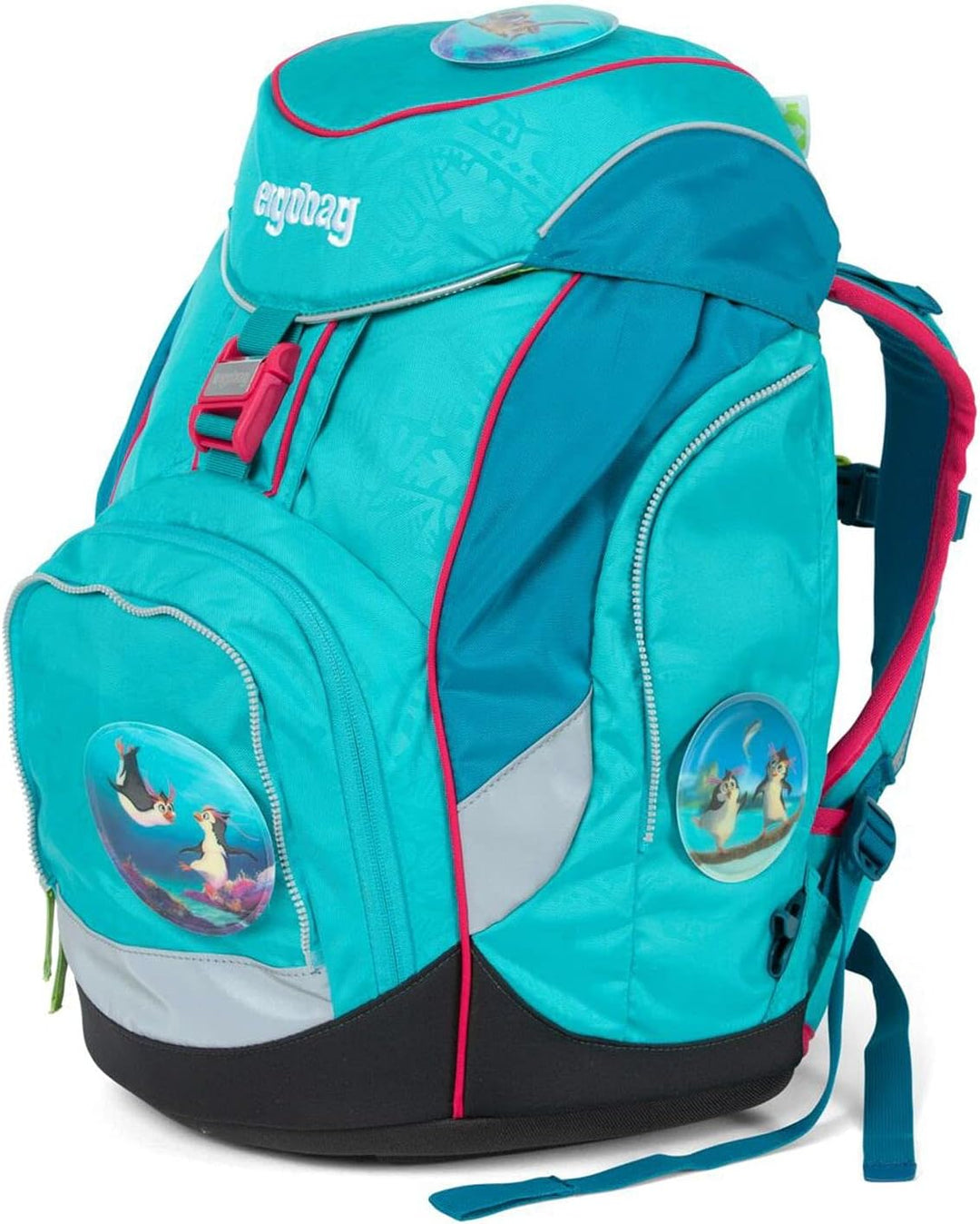 ergobag pack Set ergonomischer Schulrucksack, Set 6-teilig 20 Largo Bärgasus Glow - Lila