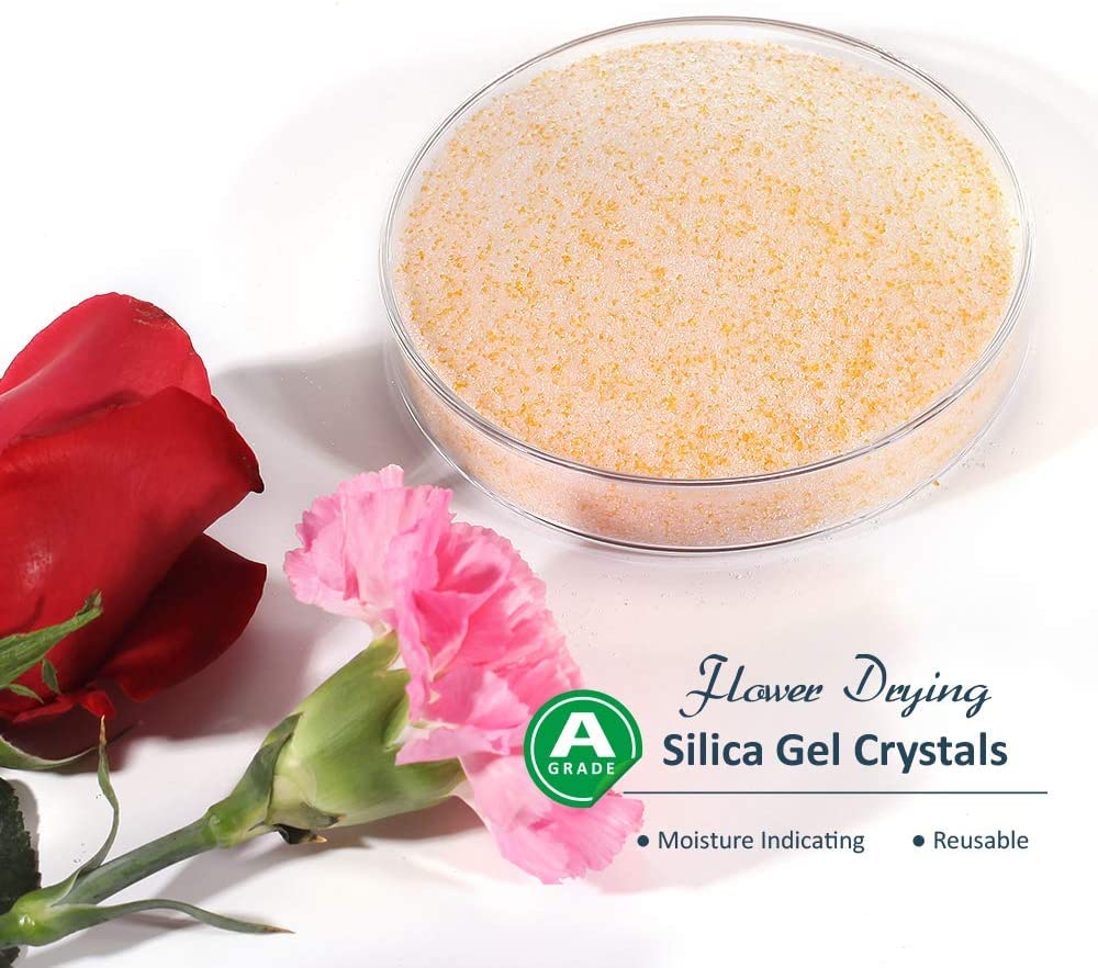 Wisedry Silica Gel Blumen Trocknen 10 LBS (4,5 kg), Kieselgel Trockenmittel für Trockenblumen, 2 Pac
