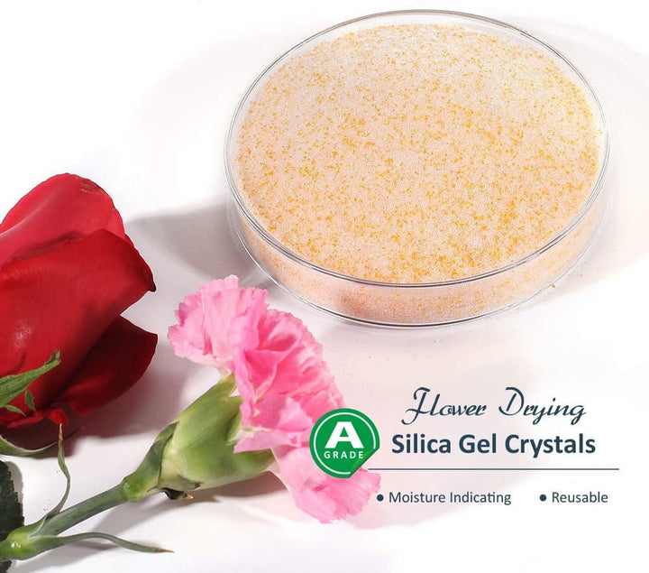 Wisedry Silica Gel Blumen Trocknen 10 LBS (4,5 kg), Kieselgel Trockenmittel für Trockenblumen, 2 Pac