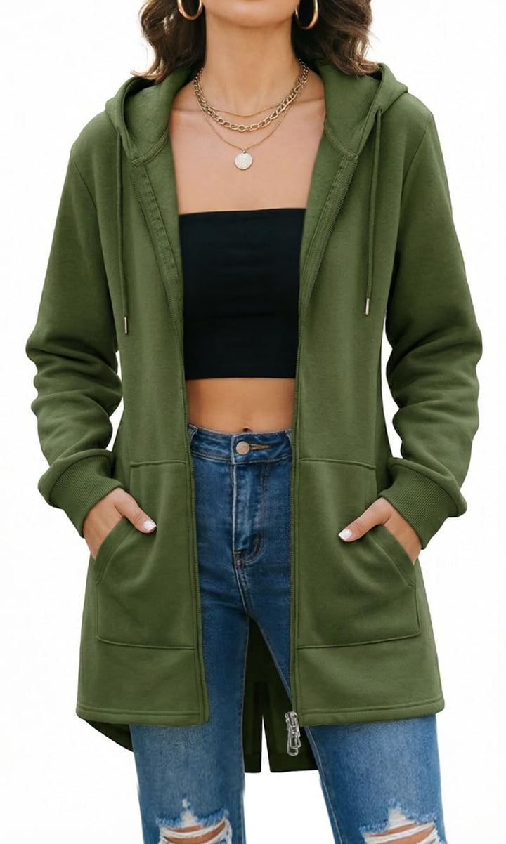 CMTOP Damen Sweatjacke Hoodie Kapuzenpullover mit Zipper Sweatshirt Jacke Langarm Pullover Kapuzenpu