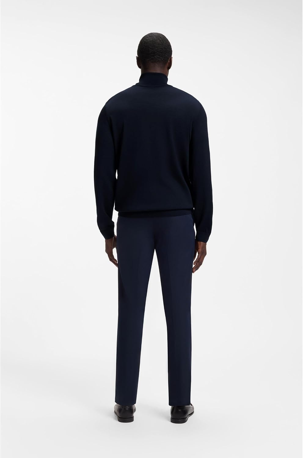 BOSS Herren Musso-P Slim-Fit Rollkragenpullover aus extrafeiner Merinowolle S Dunkelblau404, S Dunke