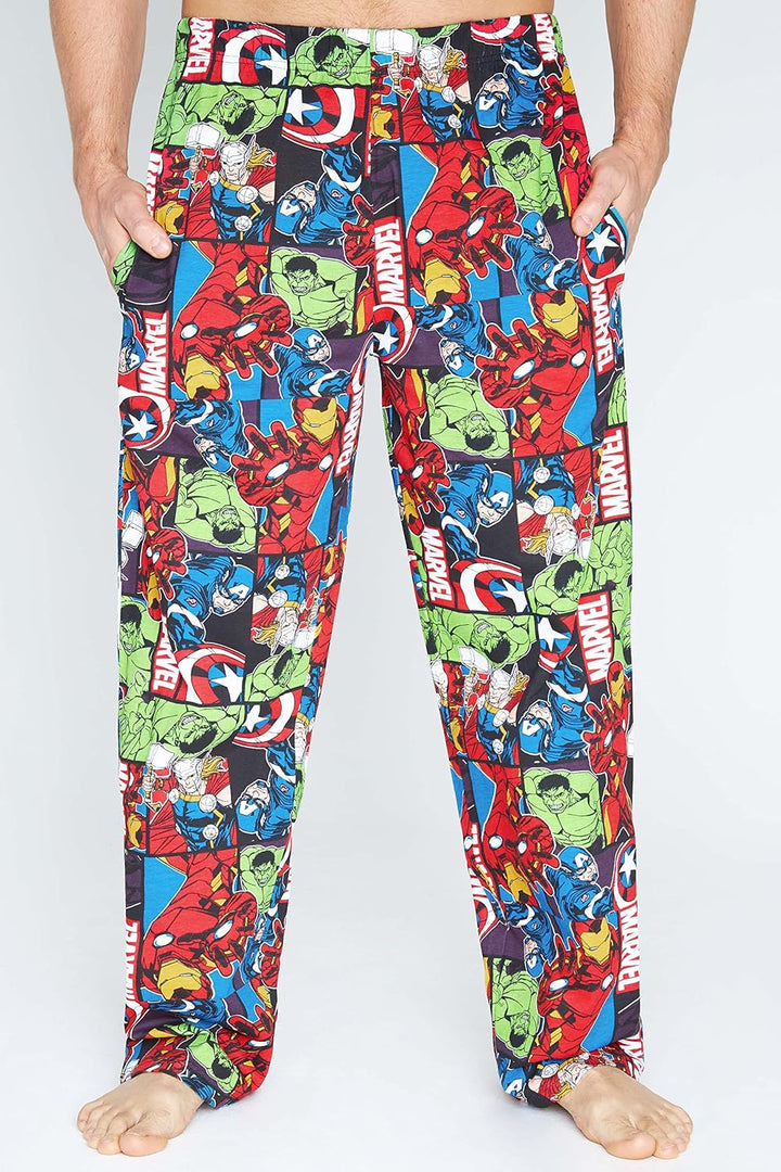 Marvel Avengers Schlafanzughose Herren lang, bequeme Pyjama Hosen - Geschenke für Männer & Teenager