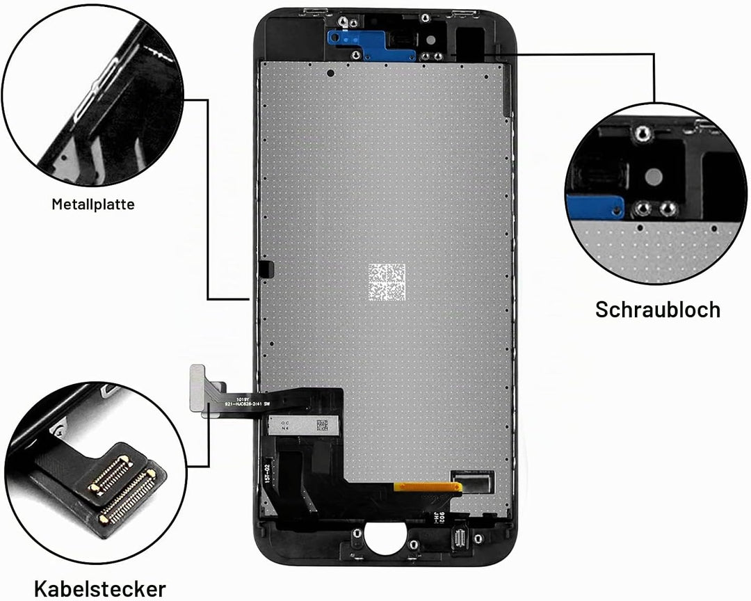 LL TRADER Display für iPhone 8 LCD 4,7 Zoll FHD Ersatz 3D Touch Digitizer Assembly und Reparaturset