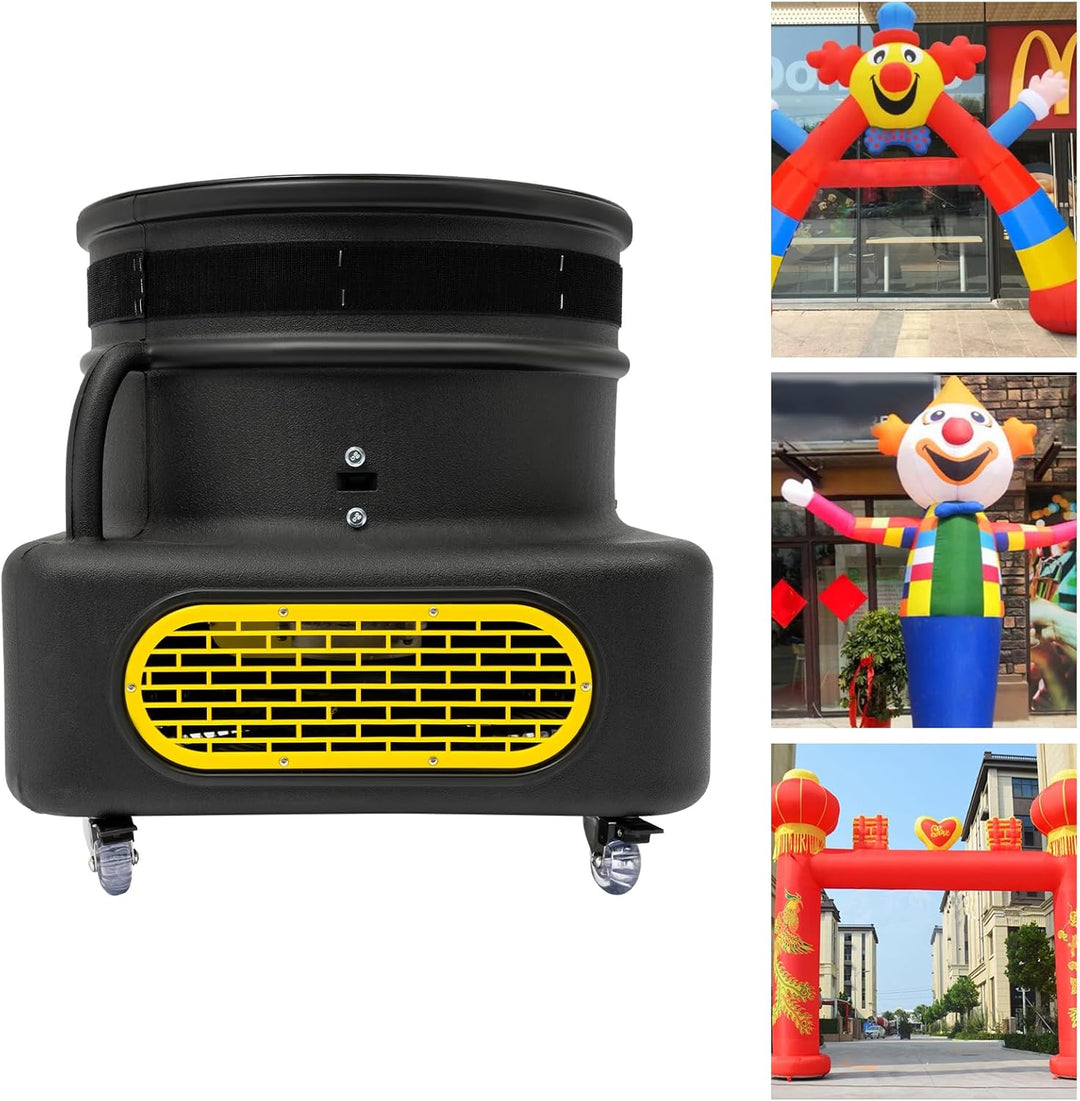 750W Gebläse für Aufblasbare Tänzer, 7m Sky Puppet Tänzerin Blower, Luftgebläse mit 4-Räder, 2800RPM