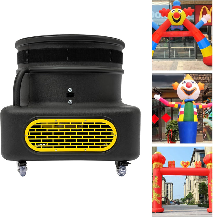 750W Gebläse für Aufblasbare Tänzer, 7m Sky Puppet Tänzerin Blower, Luftgebläse mit 4-Räder, 2800RPM