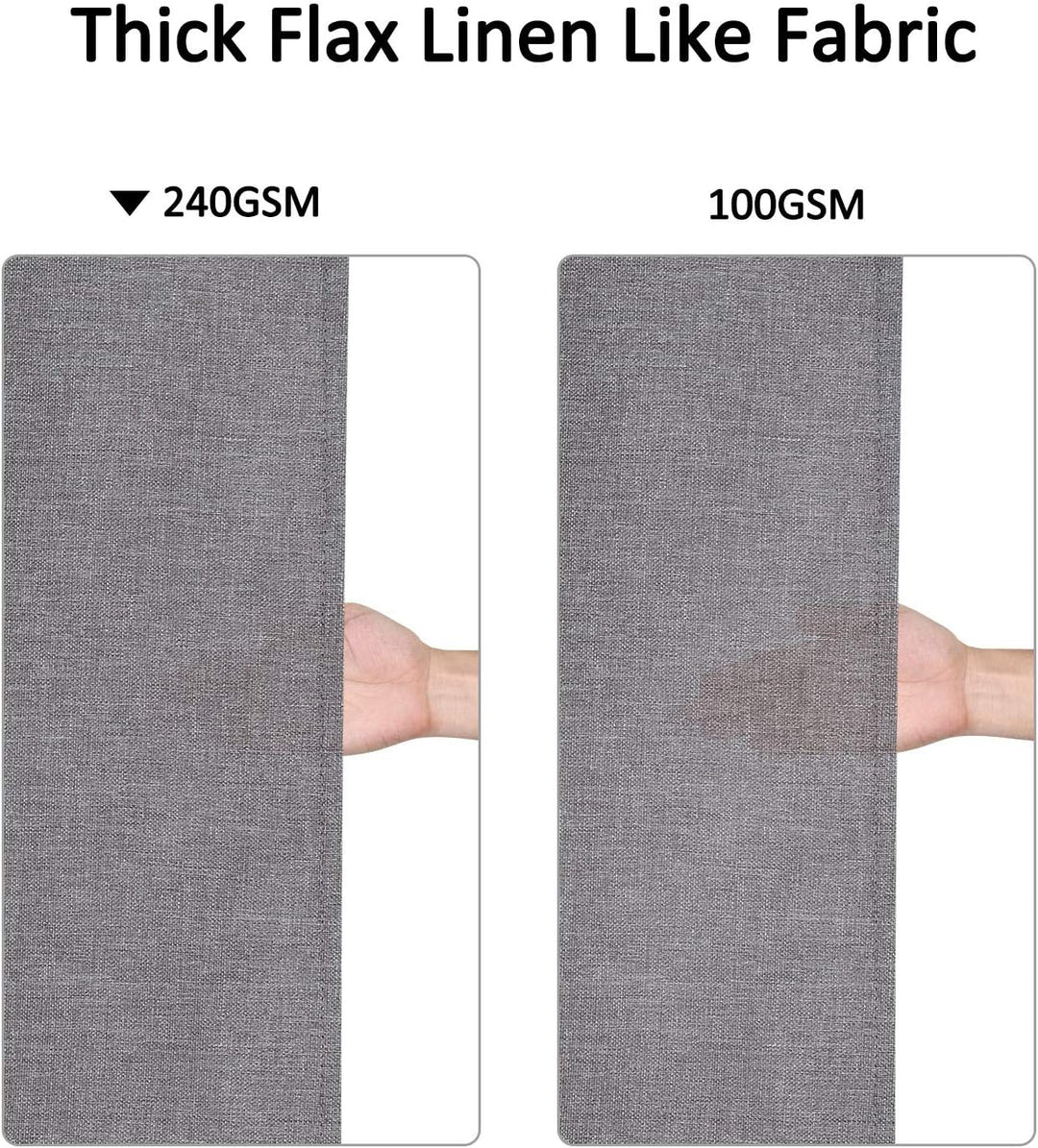 Flachs Leinen wie 240GSM Schwerer Stall Duschvorhang für Badezimmer mit Haken Hotel Luxus Stoff wasc