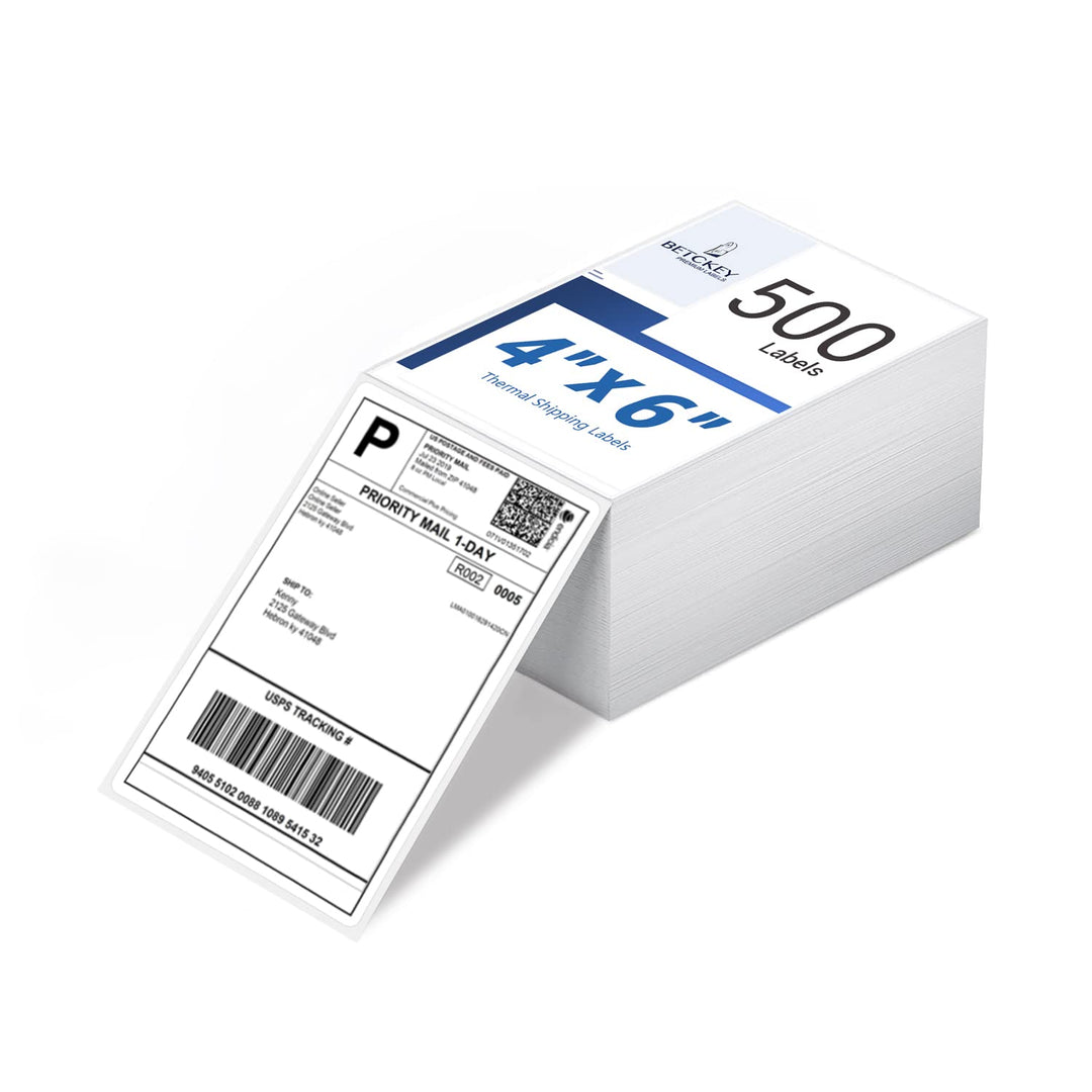 BETCKEY - 102mm x 152mm, Thermo Direktversand Etiketten, Kommerzielles Grade mit Perforation, 4" x 6