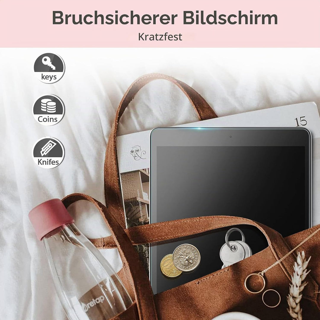 EasyAcc Tastatur Hülle Kompatibel mitiPad 10.2 Zoll (9/8/7 Generation-2021/2020/2019) mit Schutzfoli