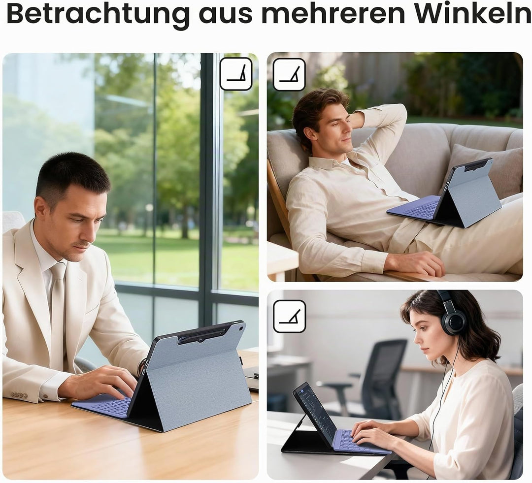 Omnpak Hülle für Microsoft Surface Pro 12 （2025 ） 12 Zoll, Lightweight Protective, Multiple Angle, S