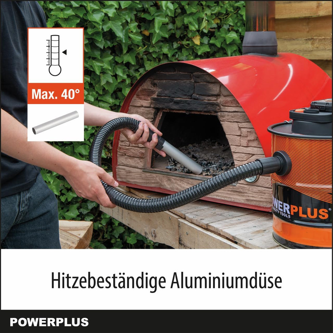 Dual Power kabelloser Aschesauger POWDP6020-20V Aschestaubsauger - 20l Tank - max. 40° - Asche Sauge
