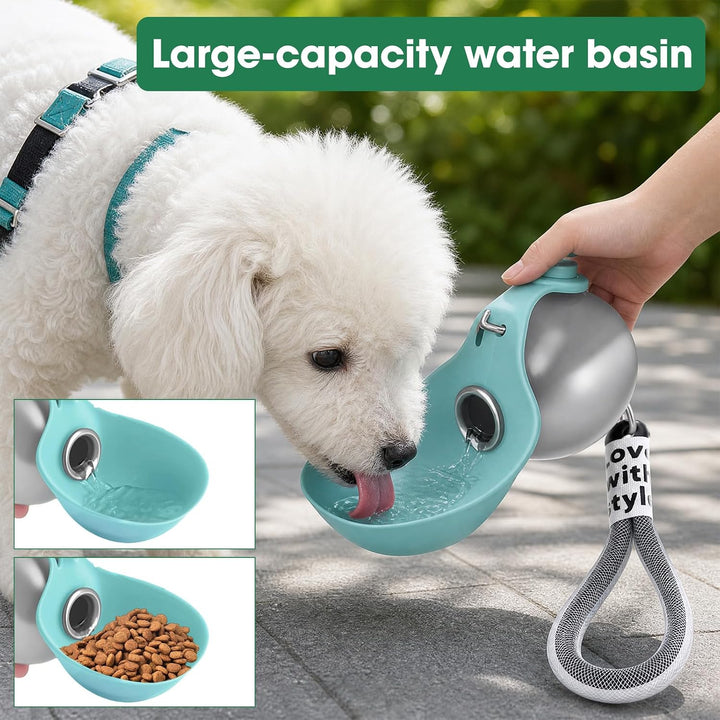 285ml Trinkflasche Hunde für Unterwegs, Auslaufsichere Edelstahl Haustier-Wasserflasche für Unterweg