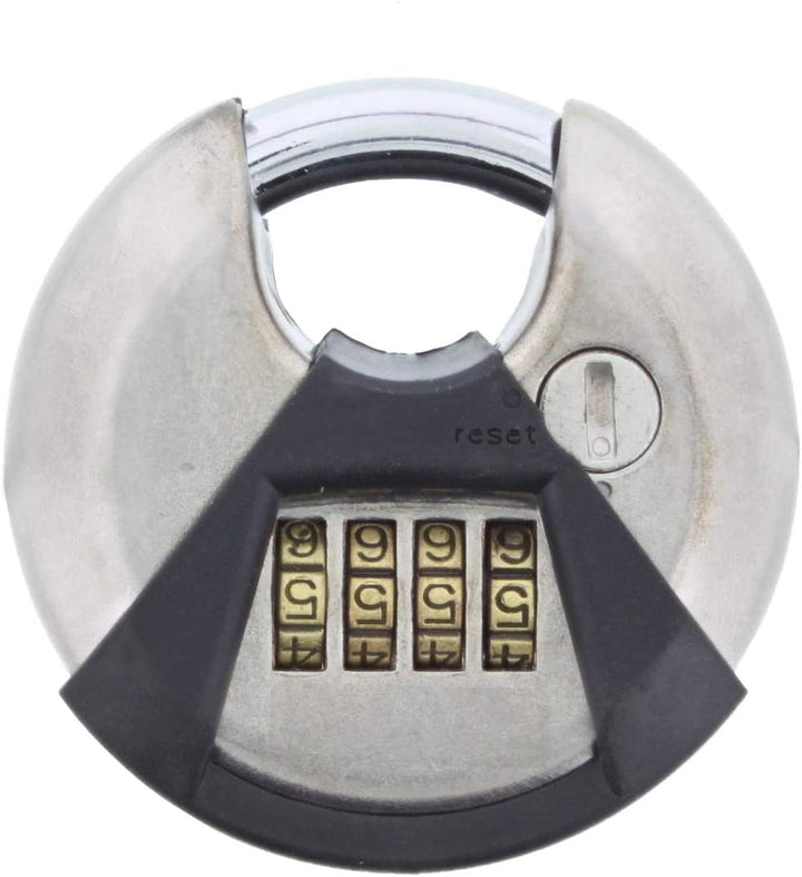 Burg Wächter Rundbügelschloss, Vorhängeschloss mit Zahlencode, 10 mm Bügelstärke, Edelstahlkorpus, K