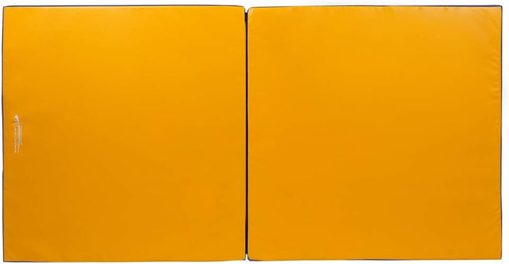 Grevinga® Turnmatte VB 80 | Blau, 200 x 200 cm, Turnen, Klappbar auf 100 x 100 cm Gelb-Schwarz 200 x