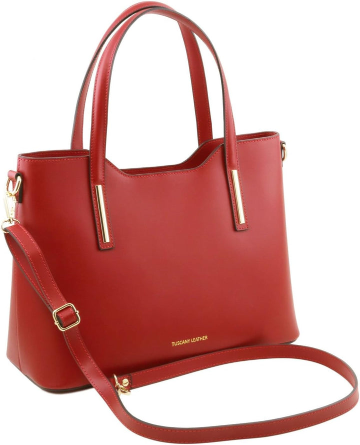 Tuscany Leather Olimpia Shopping Tasche aus Leder Rot, Rot