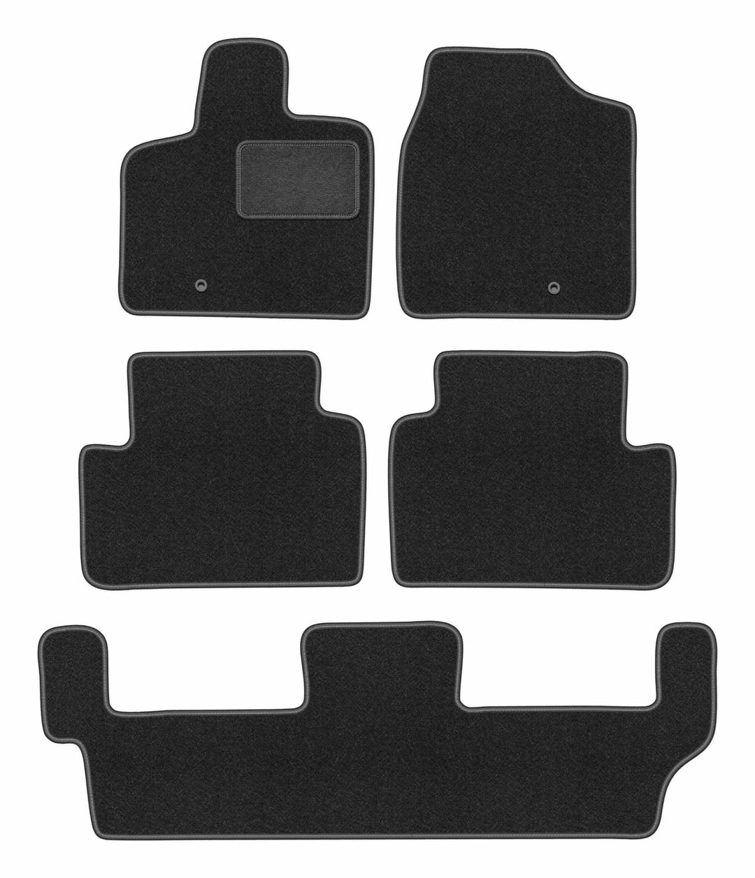 Velours Fussmatten 5-TLG Set passend für Chrysler Voyager V FL (2011-2016) | Qualität: CARLUX, passg