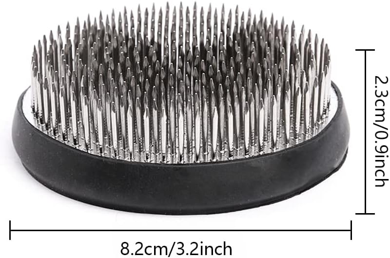 alladaga Blumen Frosch Edelstahl Runder Halterung Blumensteckiggel (8cm (2 Stücke)), 8cm (2 Stücke)