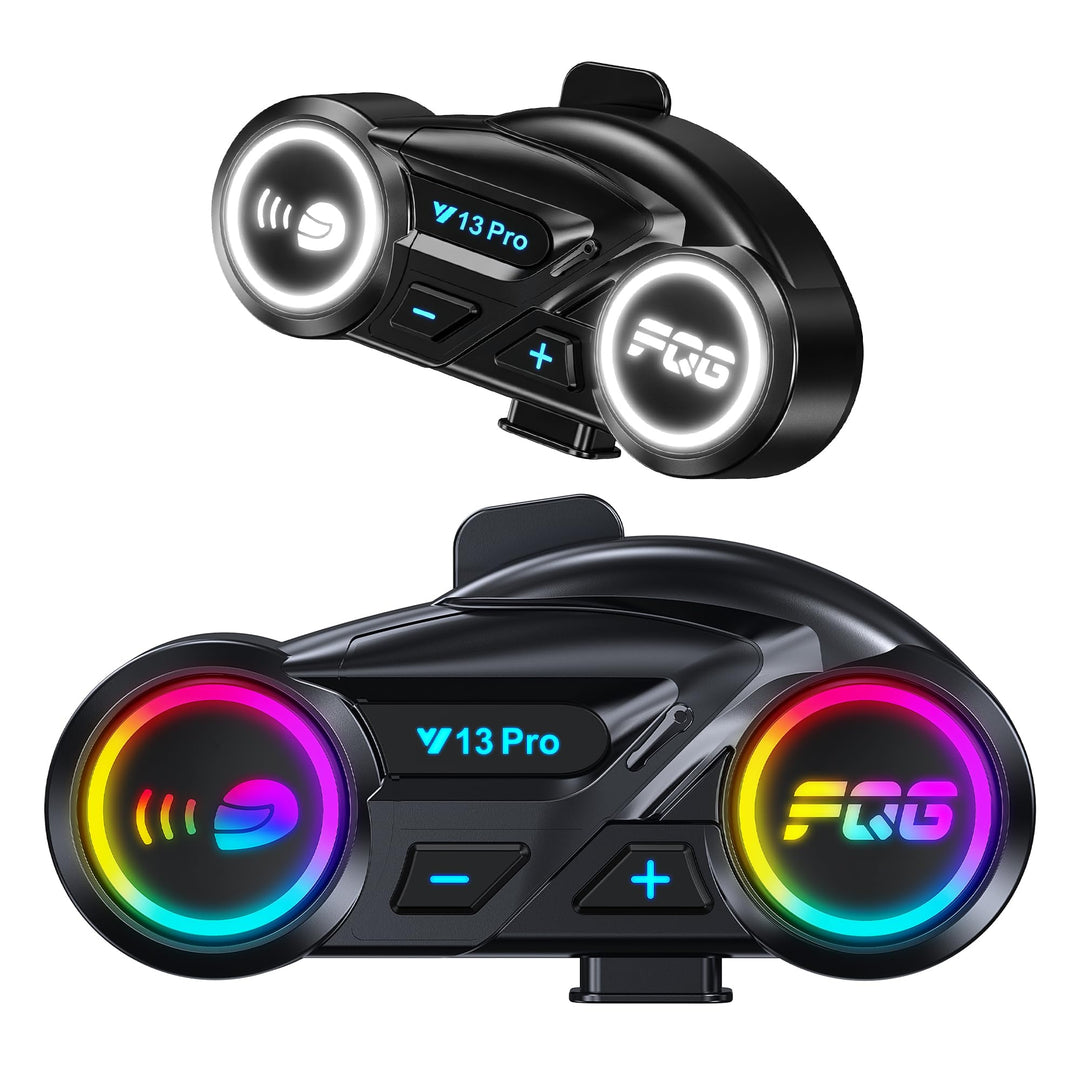 2 Stück Motorrad Headset Bluetooth 6.0,Motorradhelm Bluetooth Headset Standard Size x 2 2, Standard