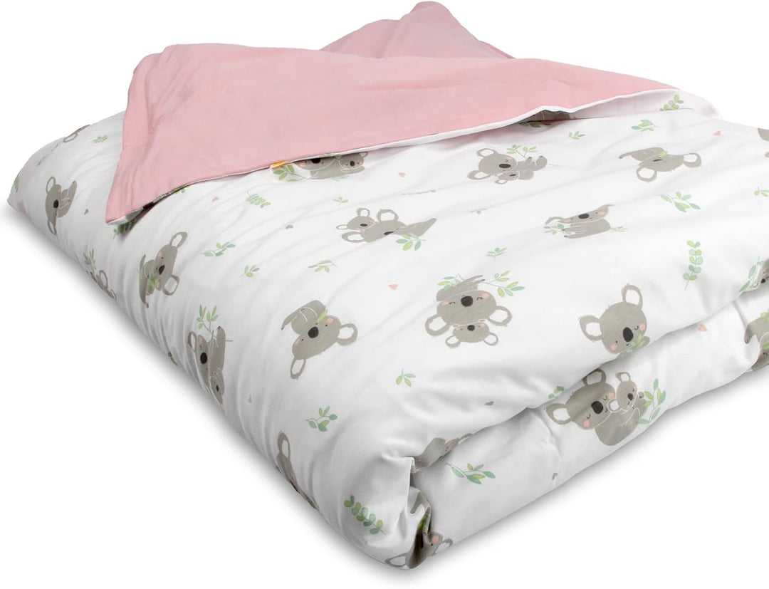 schlummersack Kinder Bettwäsche Set 100x135 Koala aus 100% Baumwolle, Wendbar, mit Reissverschluss,