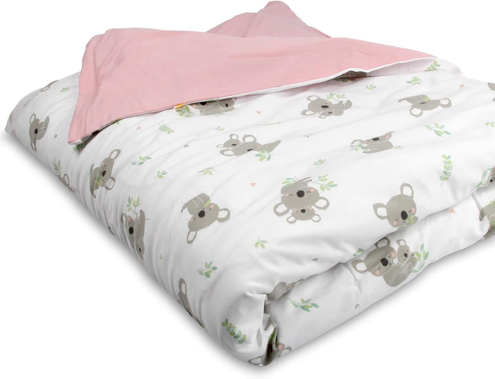 schlummersack Kinder Bettwäsche Set 100x135 Koala aus 100% Baumwolle, Wendbar, mit Reissverschluss,