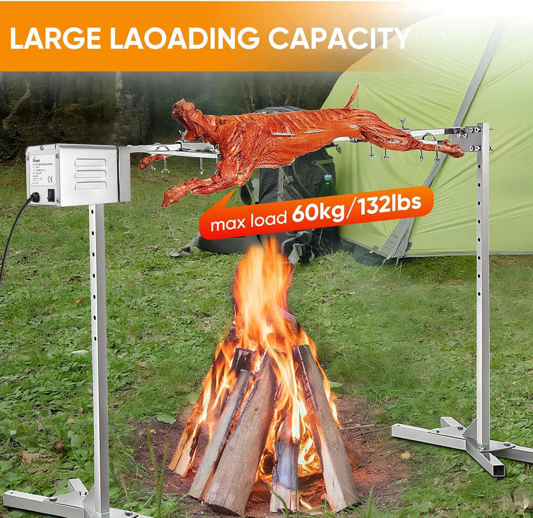 Yontwe 15W SP-S40 Edelstahl BBQ Grill Zubehör Bräter Elektromotor Ziegenschwein Huhn BBQ Spiess Roti