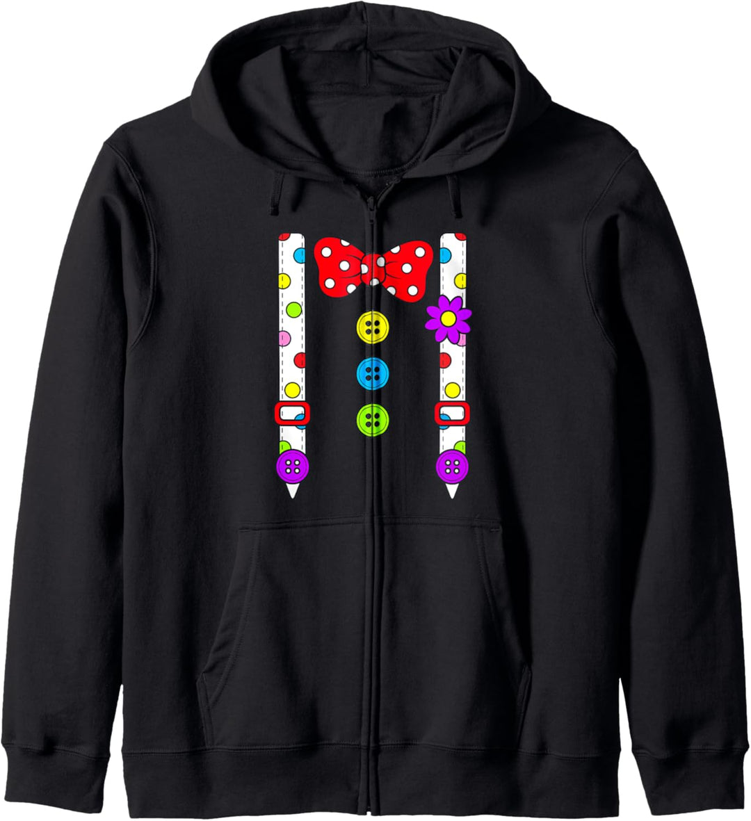 Clown-Kostüm für Kinder, Jungen, Mädchen, Damen, Herren, Clowns-Accessoires Kapuzenjacke