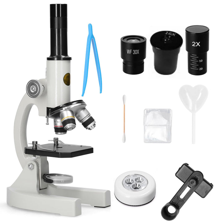 ACAGALA 64X-2400X Monokulares optisches Mikroskop Grundschule Kinder Wissenschaft Experimentelle Bio