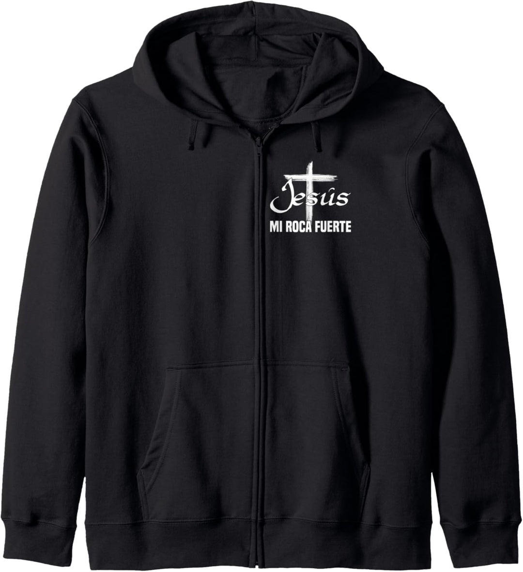 Jesus mein starker Fels spanisches Christen Glaubens Kapuzenjacke
