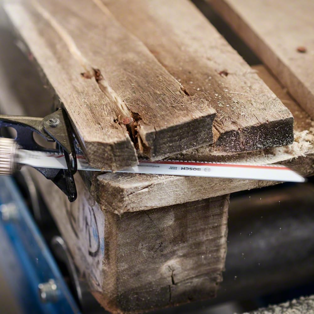 Bosch Professional 5 Stück Stichsägeblatt S 1122 VFR Special for Pallet Repair (für Paletten, Zubehö